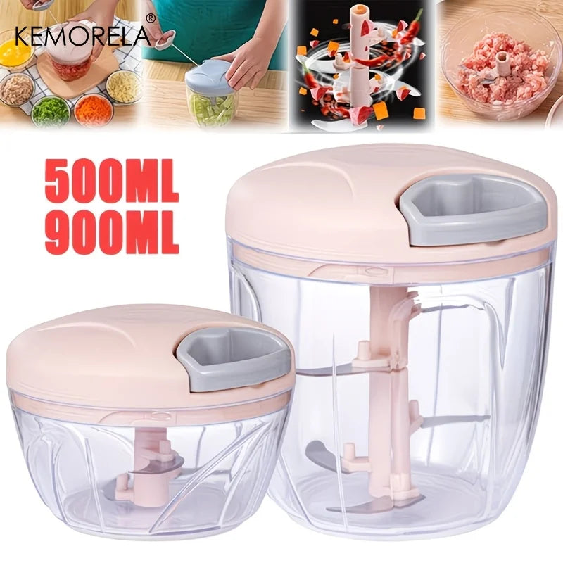 Pull-String Manual Food Chopper (500/900ml)