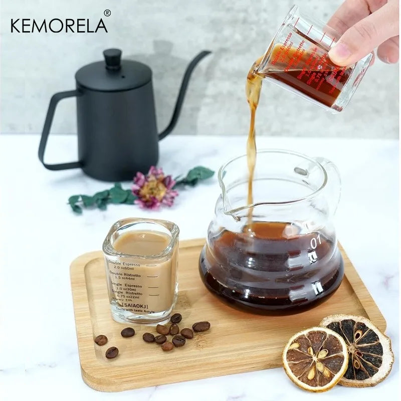 Square Glass Espresso Measuring Cup (60ml)
