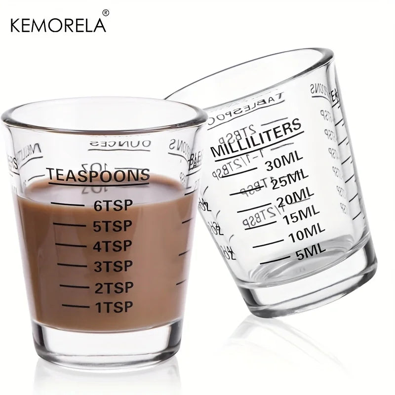 Glass Measuring Cup with Multi-Scale Markings (30ml)
