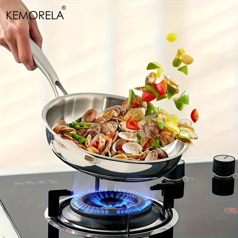Tri-Ply Stainless Steel Frying Pan (24/26/28cm)