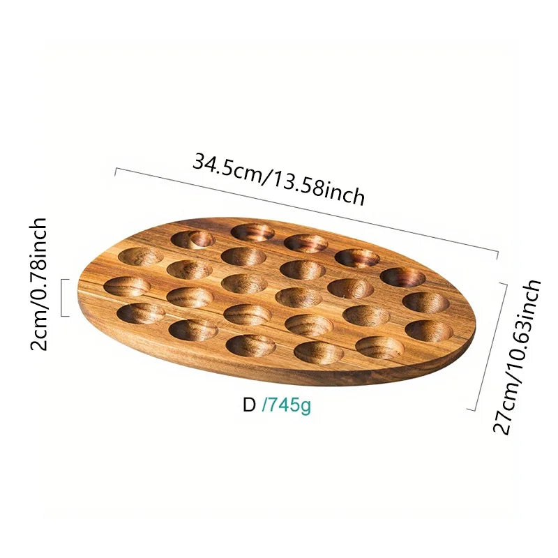 Carved Wood Egg Tray