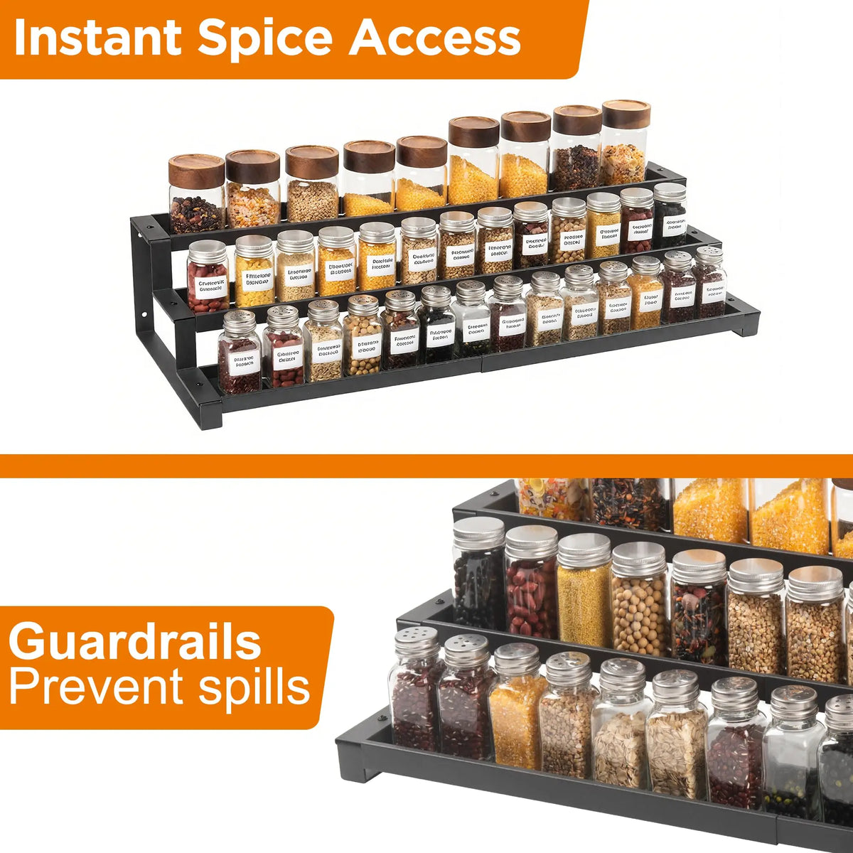 Expandable 3-Tier Spice Rack