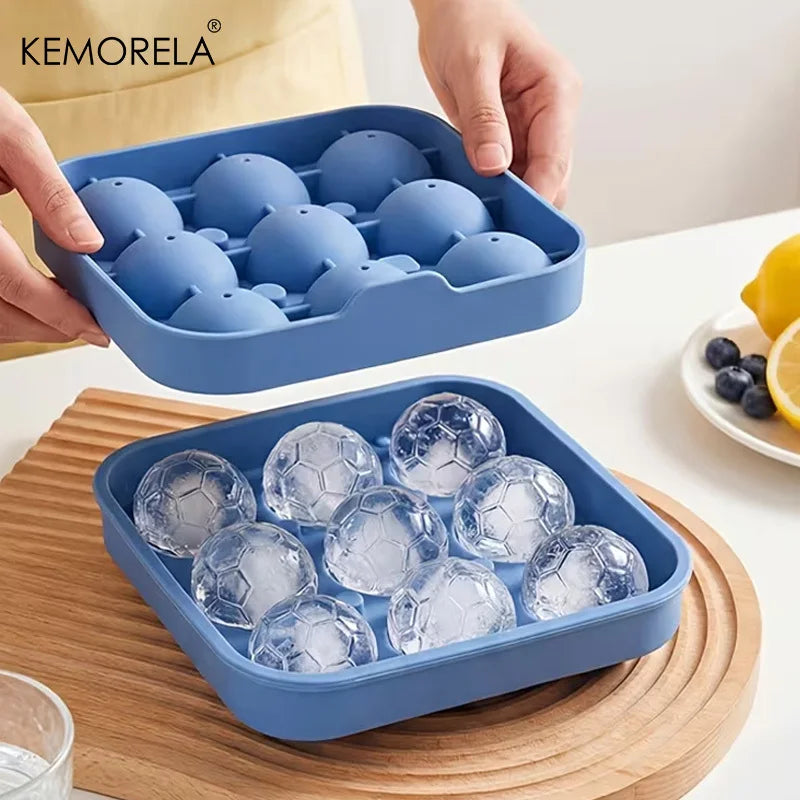 Silicone Football Ice Ball Mold (6 Balls)