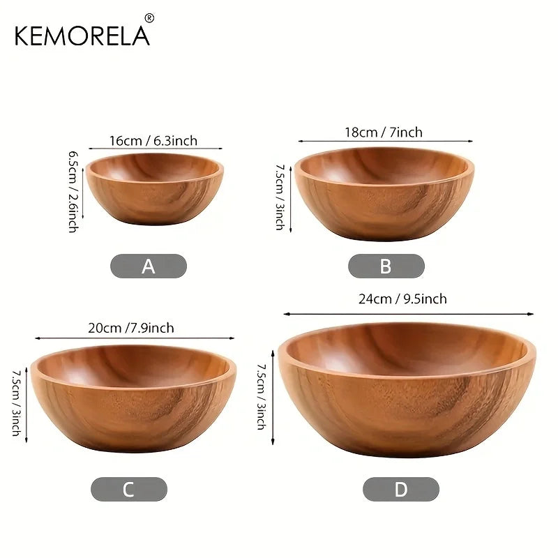 Acacia Salad Bowl Set