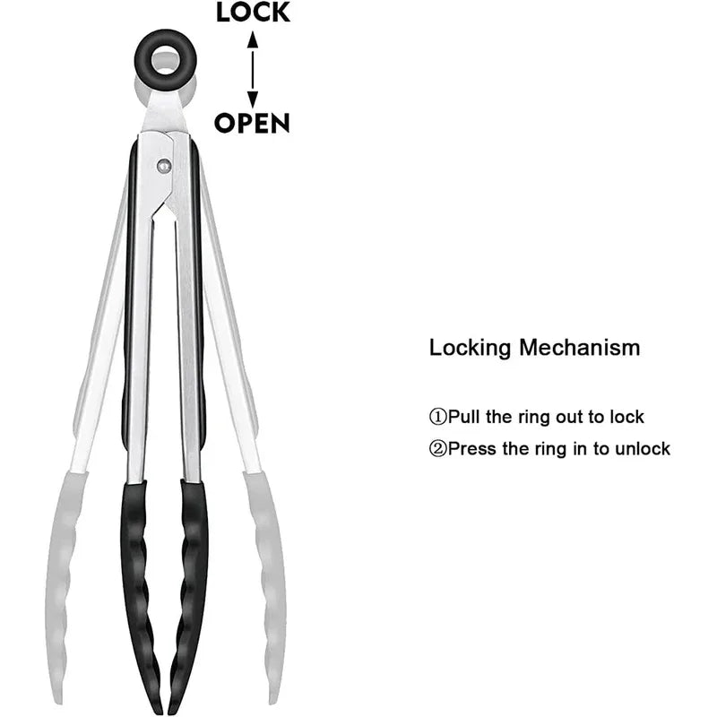 Silicone Kitchen Serving Tongs