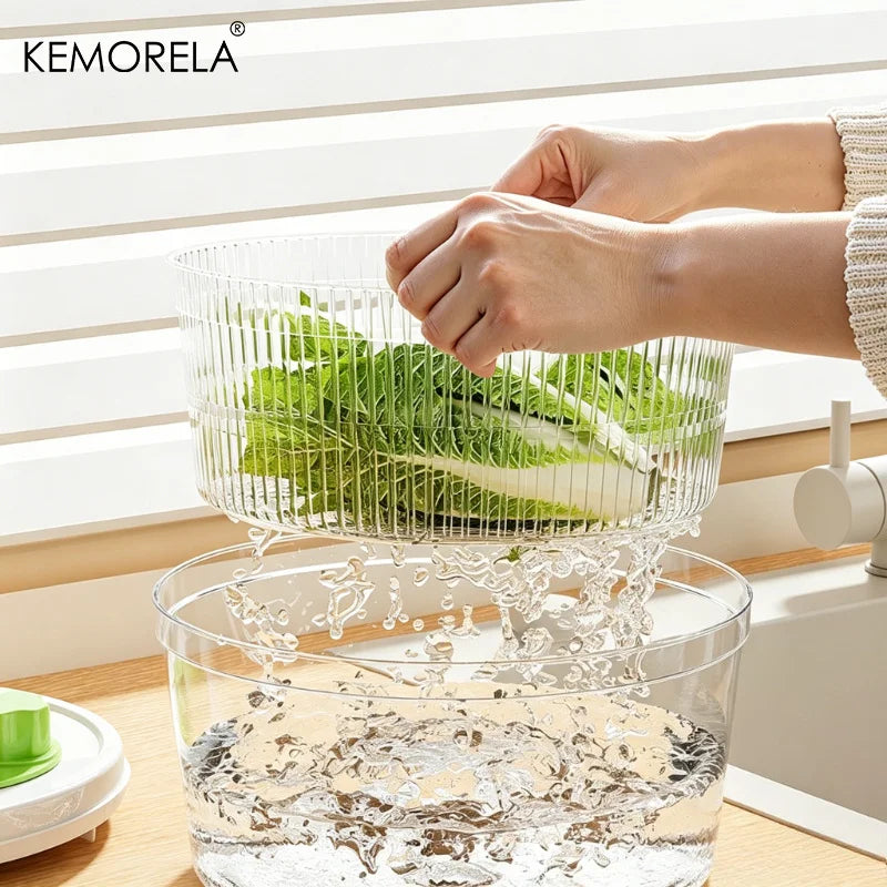 Pull-Handle Salad Spinner