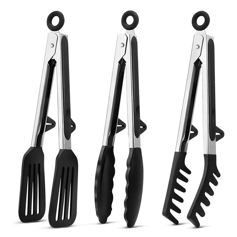 3-Piece Silicone Tongs