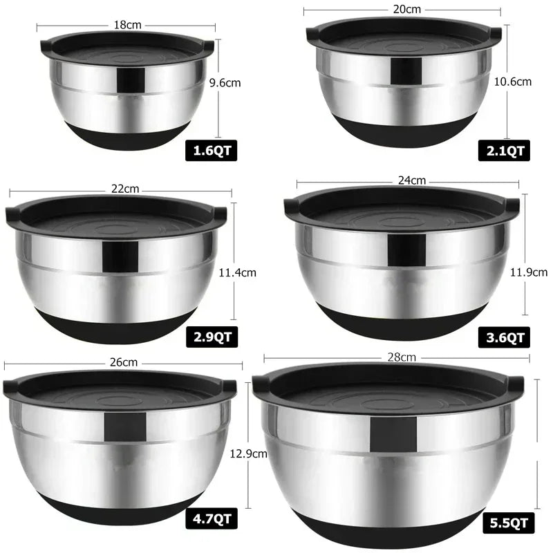 Stainless Steel Mixing Bowl with Lid