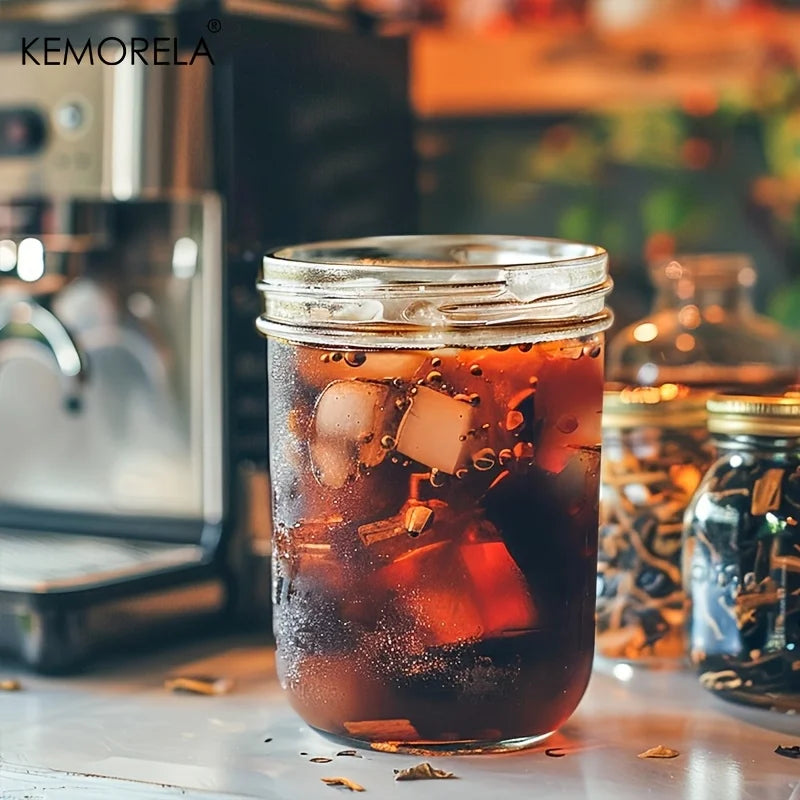 Wide-Mouth Mason Jars with Metal Lids (Set of 4)
