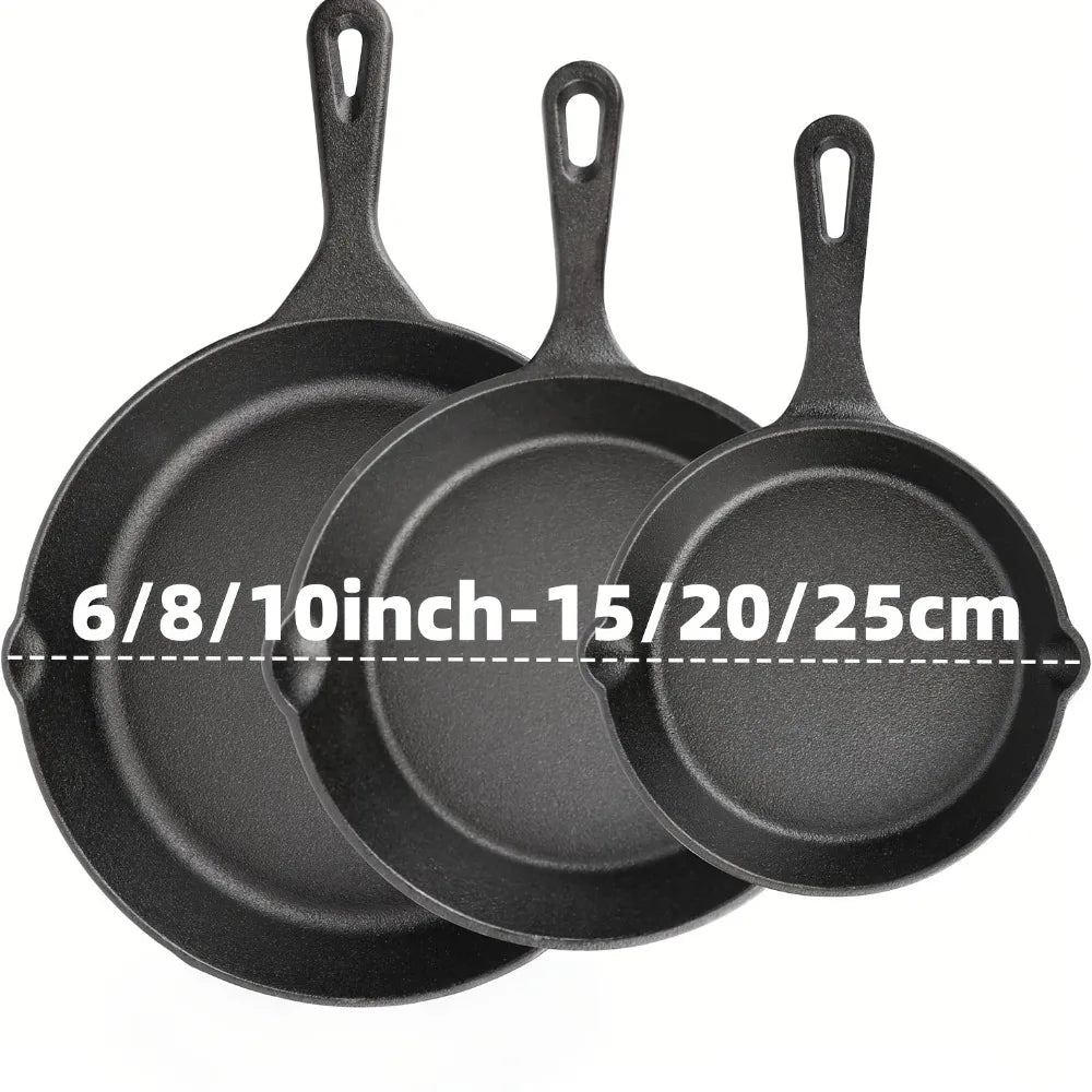 3-Piece Cast Iron Skillet