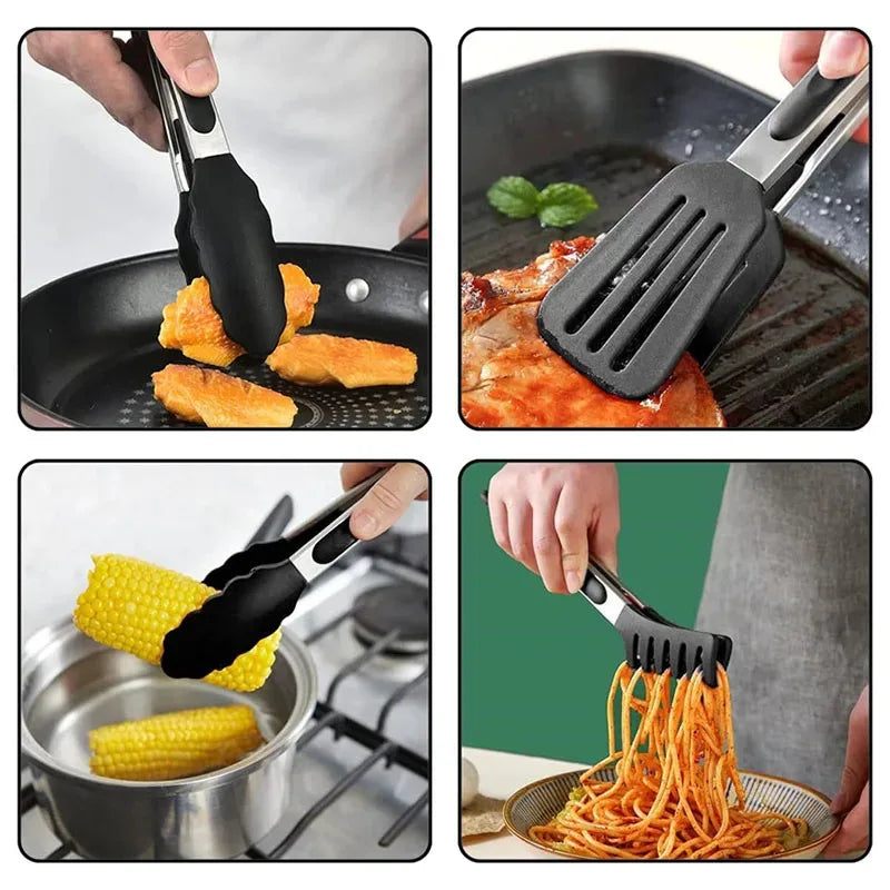 3-Piece Silicone Tongs