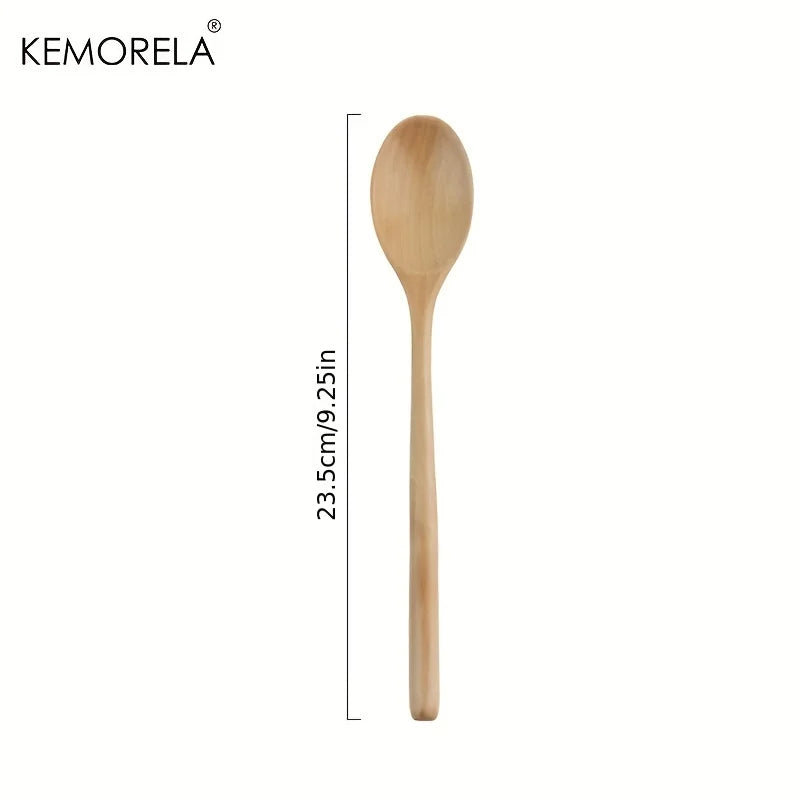 Long-Handle Wooden Spoons Set (4pcs)