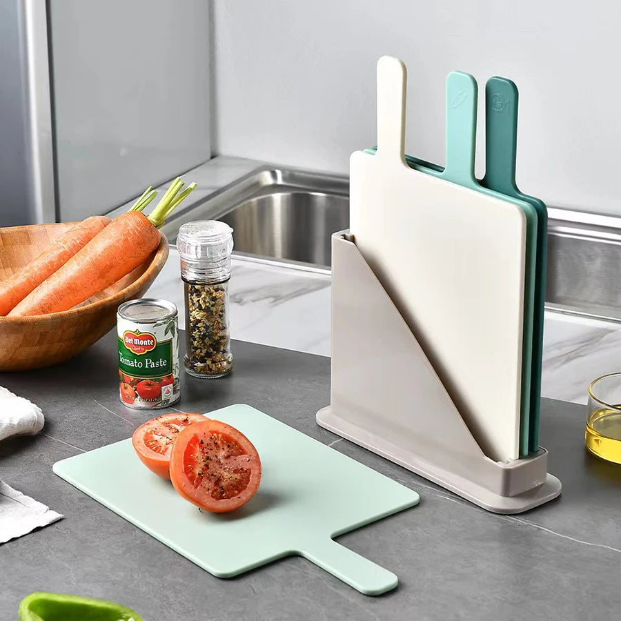 Cutting Board with Drain Basket