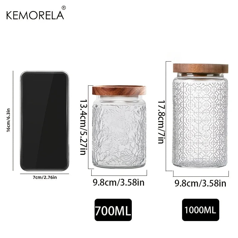 Embossed Storage Jar