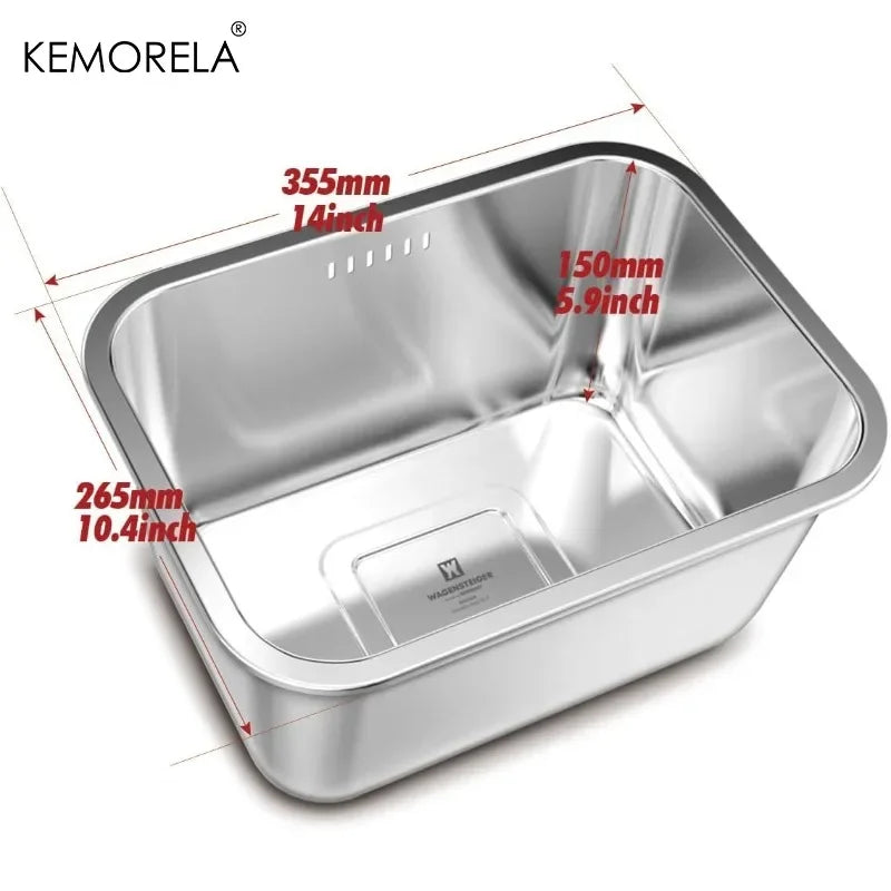 Stainless Steel Over-Sink Colander Basket with Extendable Arms (Large)