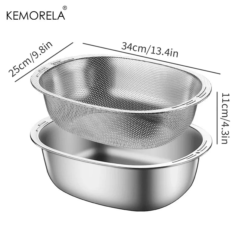 Stainless Steel Colander & Mixing Bowl Set