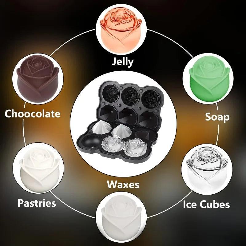 3D Rose Ice Cube Mold