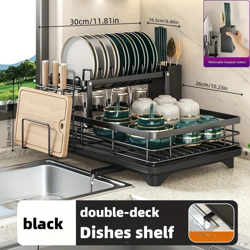Black Dish Drying Rack