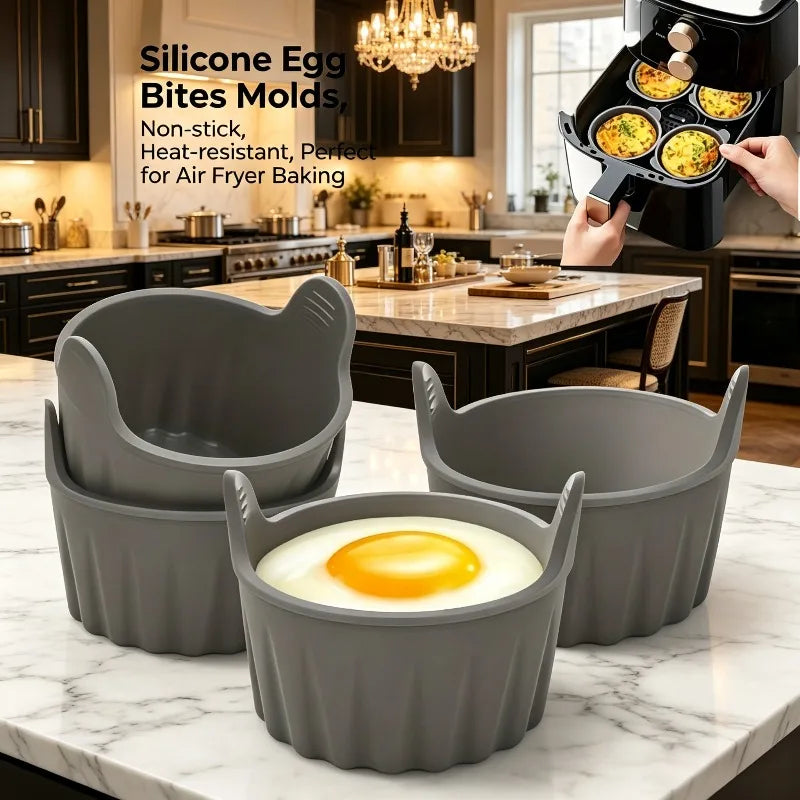 Silicone Egg Bite Molds for Air Fryer (Set of 4)