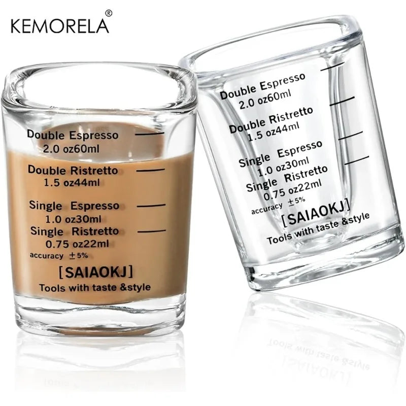 Square Glass Espresso Measuring Cup (60ml)
