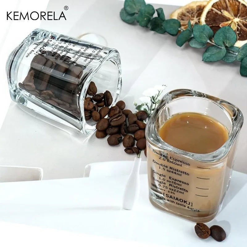 Square Glass Espresso Measuring Cup (60ml)
