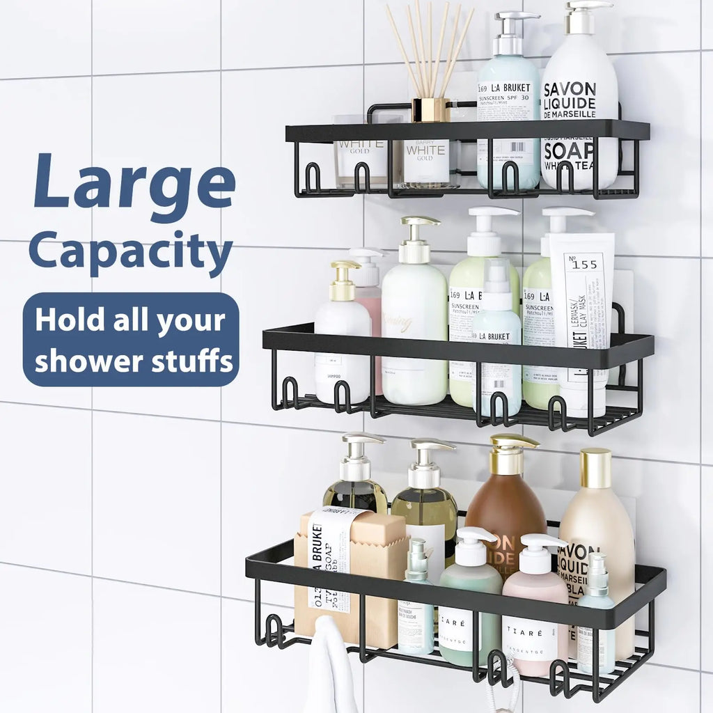 5-Pack Adhesive Shower Caddy Set