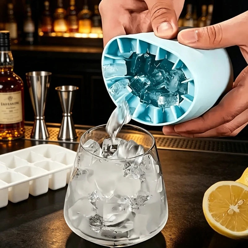 Silicone Ice Cube Maker Cup with Lid (Mini Cubes)