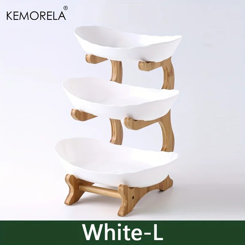 Bamboo Fruit Basket Stand