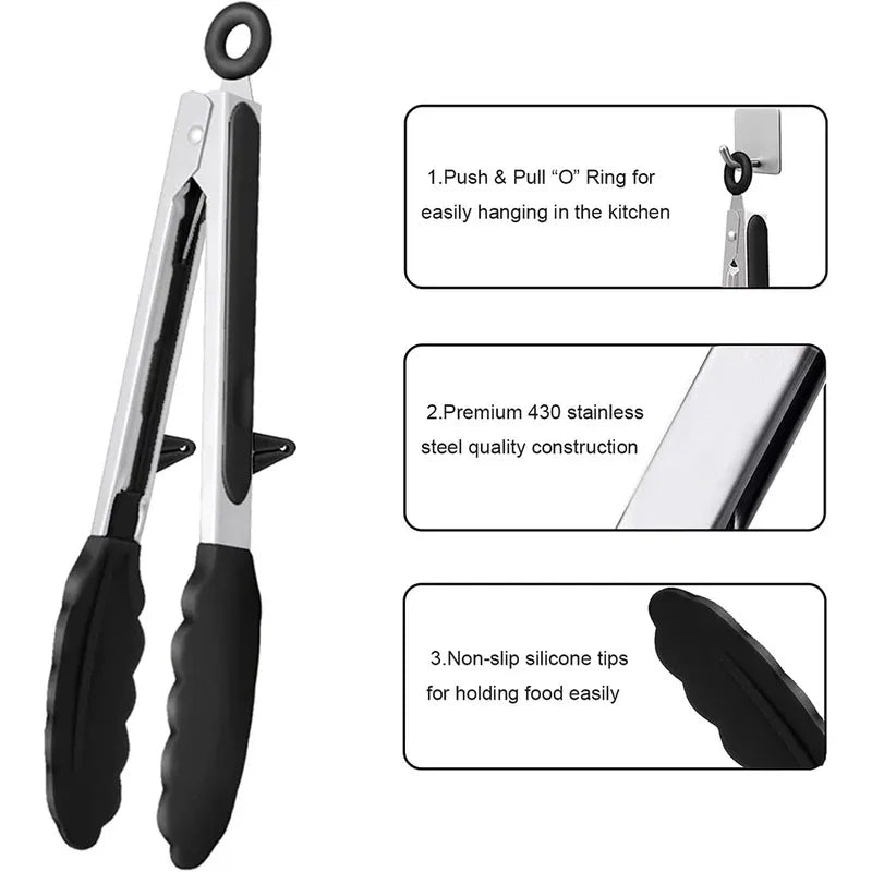Silicone Kitchen Serving Tongs