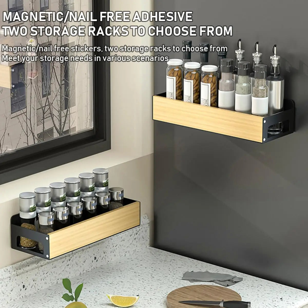 Magnetic Wall-Mounted Spice Rack
