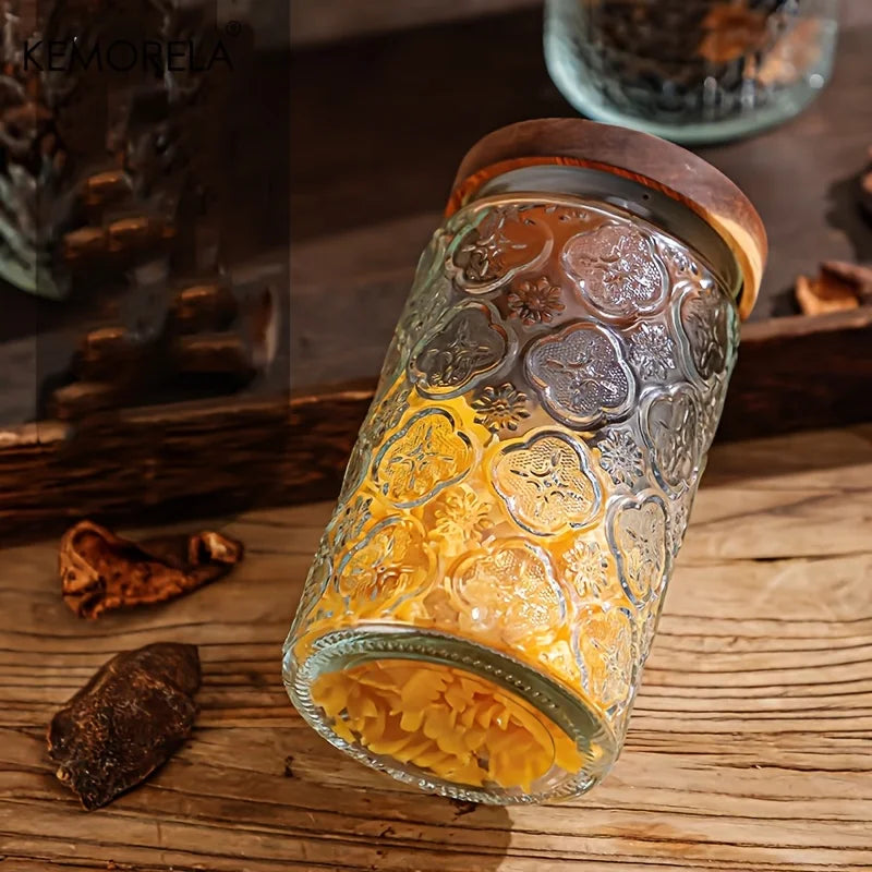 Embossed Storage Jar