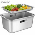 Stainless Steel Sink Basin with Strainer Tray