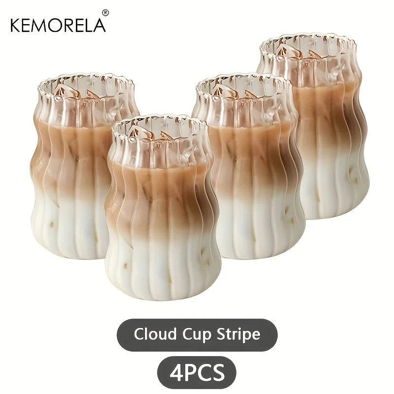 Wavy Glass Cups Set (6pcs)