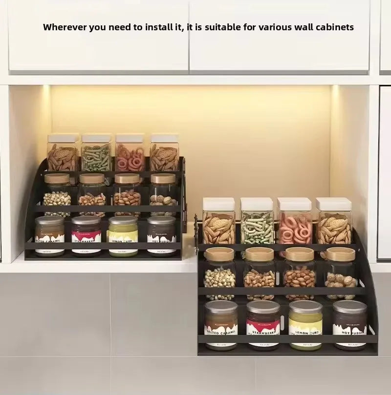 Pull-Out Kitchen Shelf & Plate Organizer