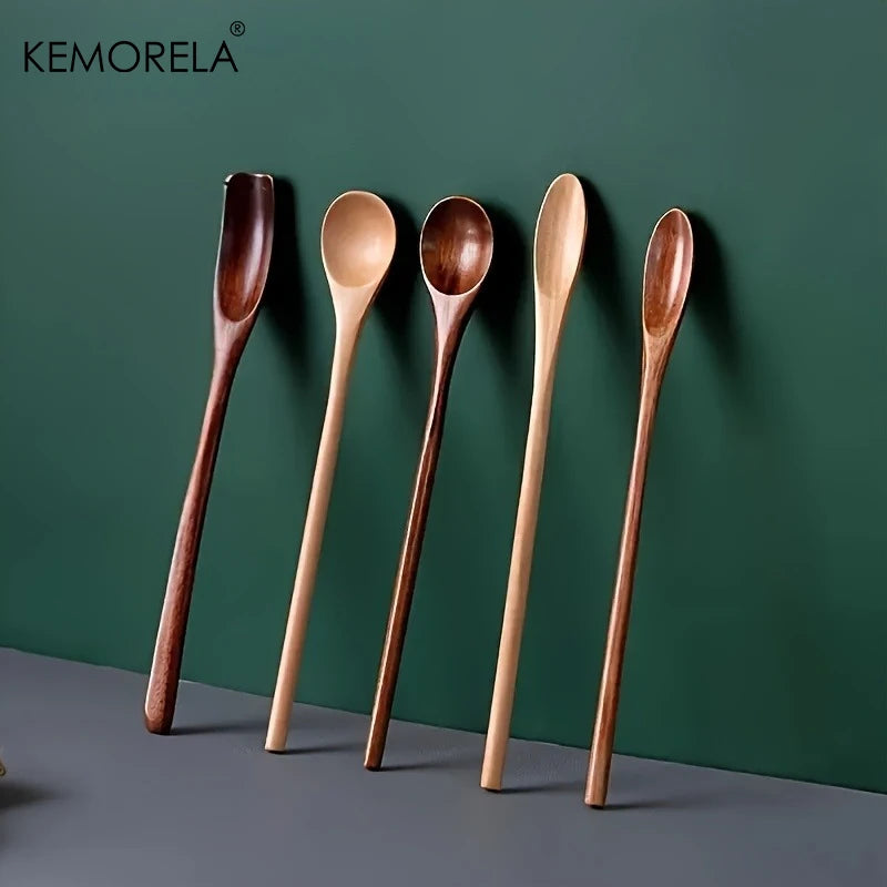 Long Handle Wooden Spoon Set