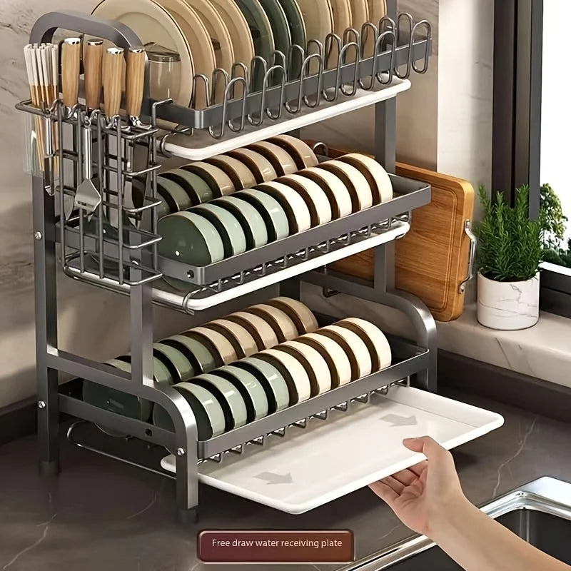 3-Tier Steel Kitchen Rack
