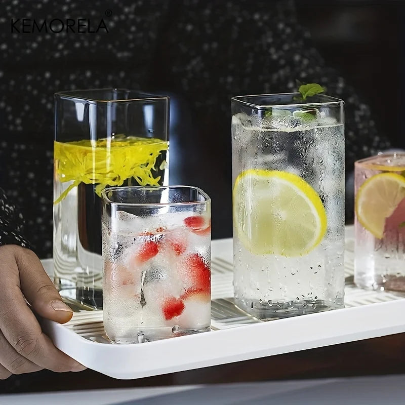 Square Glass Tumbler Set
