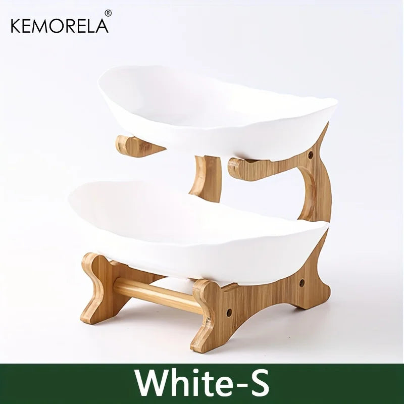 Bamboo Fruit Basket Stand