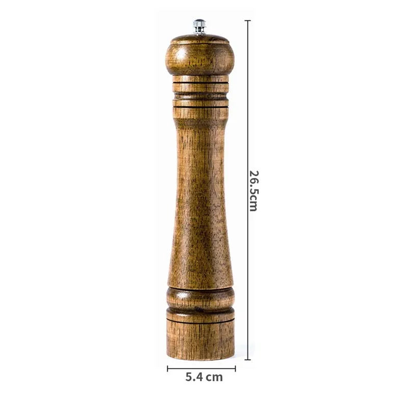 Solid Wood Manual Pepper & Salt Grinder Mill (5"/8"/12")