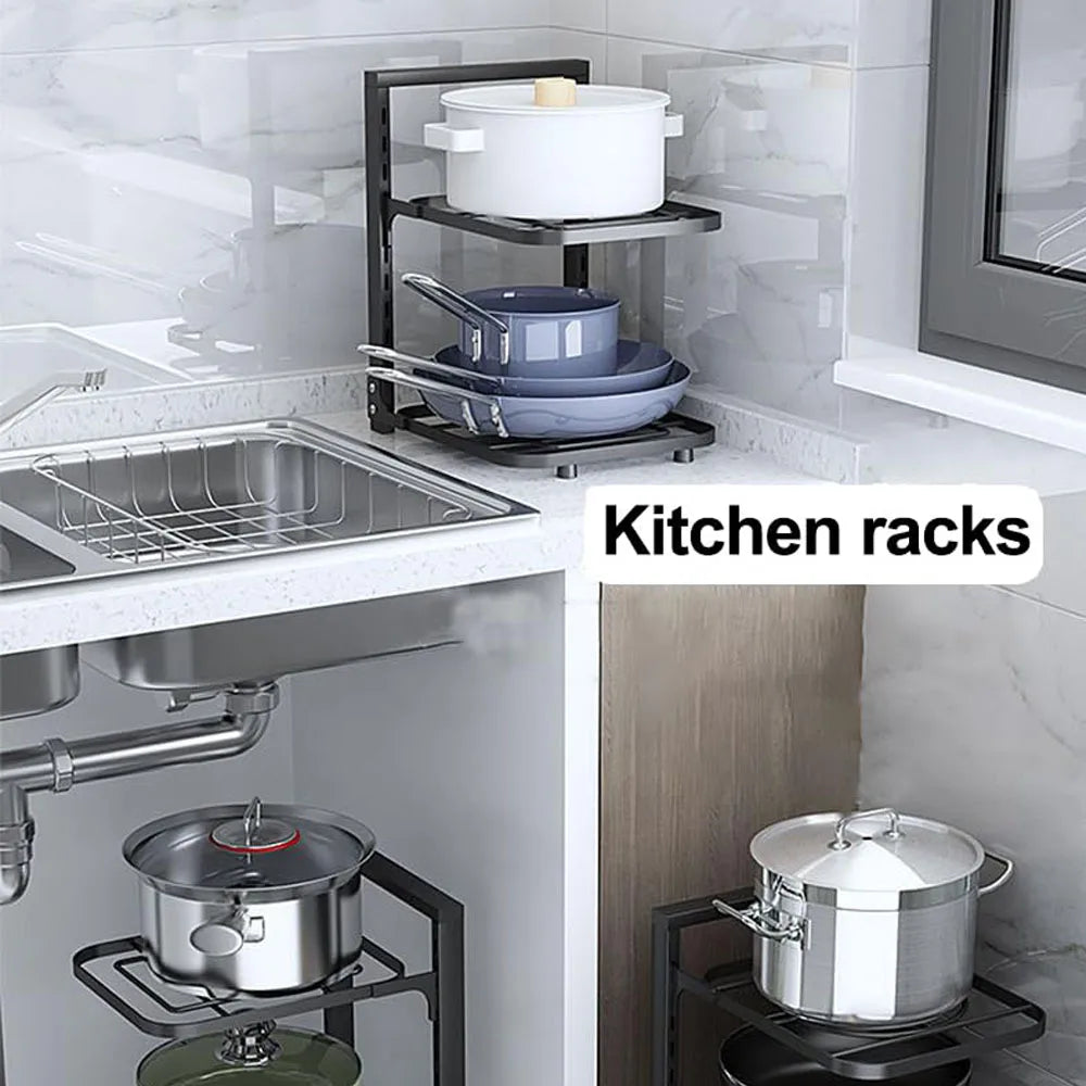 Heavy-Duty Under Cabinet Pot & Pan Rack
