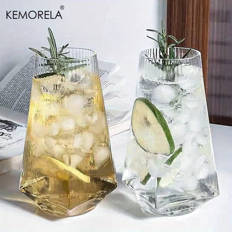 Diamond-Cut Glass Tumbler