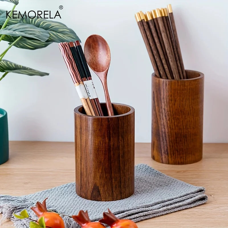 Solid Walnut Wood Chopstick Holder (Small / Large)