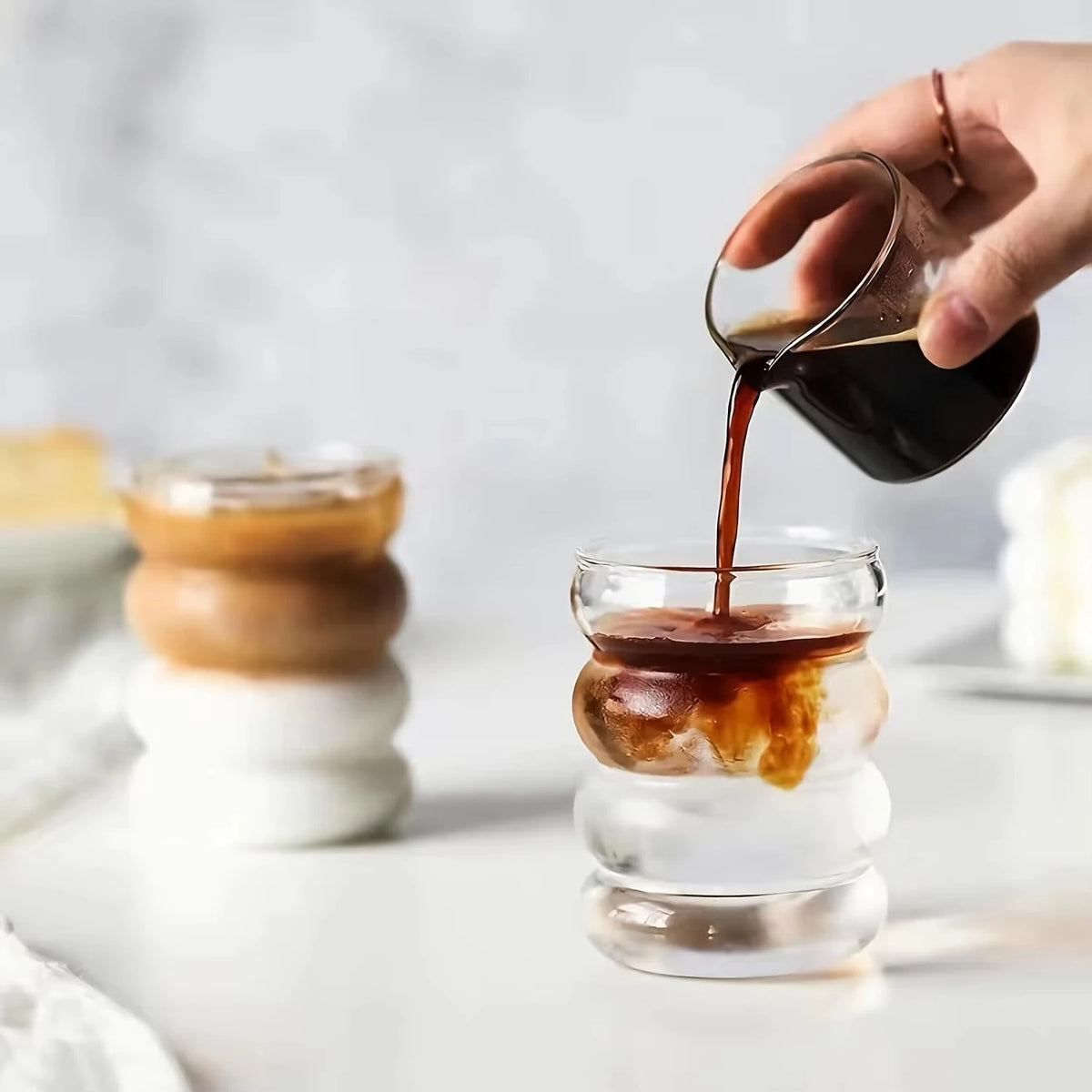 Bubble Glass Cups Set