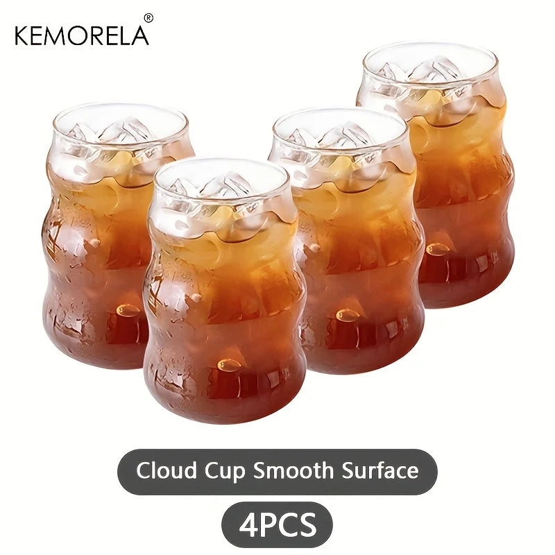 Wavy Glass Cups Set (6pcs)
