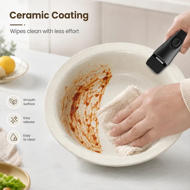 Korean-Style Ceramic UFO Pan with Handles