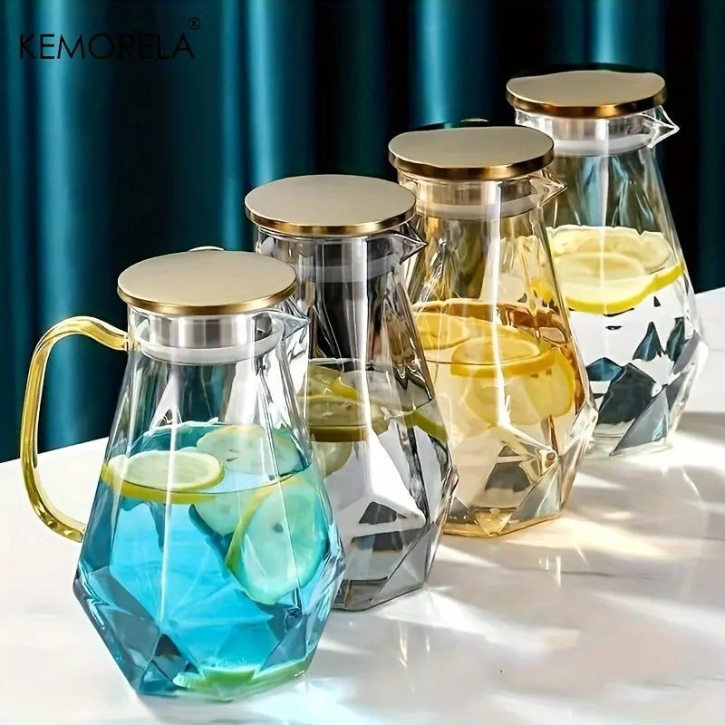 Diamond Glass Water Pitcher
