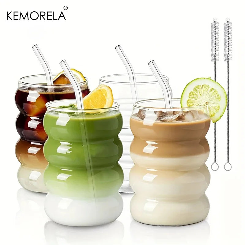 Bubble Glass Cups Set