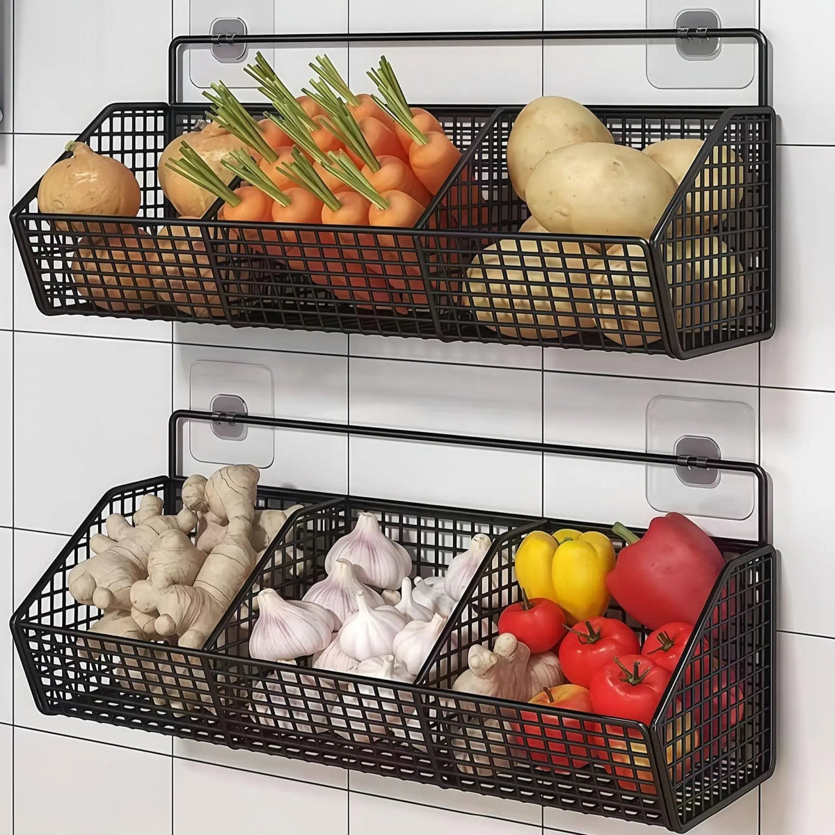 Adhesive Wall Hanging Fruit Basket