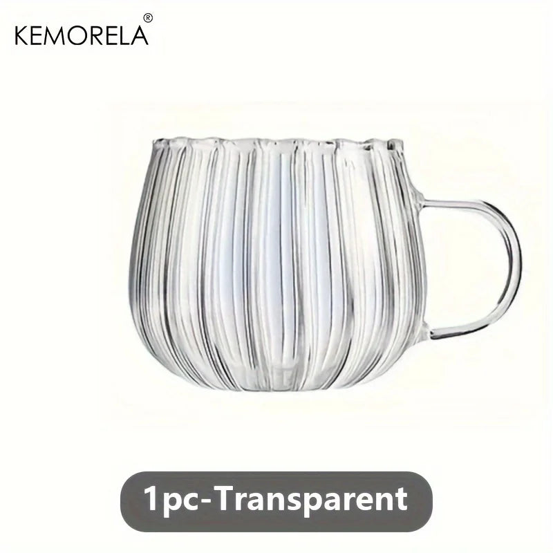 Pumpkin-Shaped Glass Mug Set (6pcs)