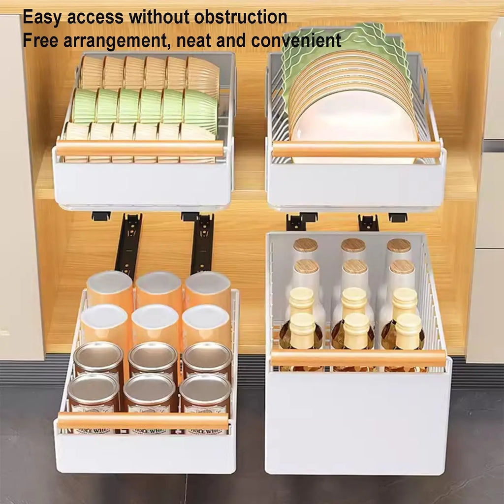 Sliding Drawer Under Sink Pantry Organizer